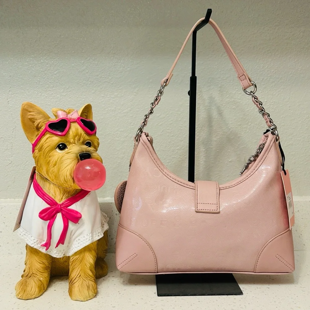 🆕✨ Juicy Couture Starry Night Hobo Handbag Blush NWT 💎 - Picture 3 of 11